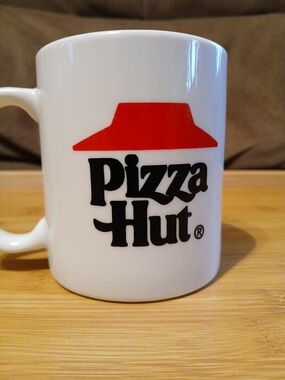 Pizza Hut White Ceramic Coffee Mug with Red Roof Logo